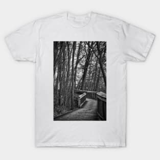 Wooden Walkway In The Woods T-Shirt